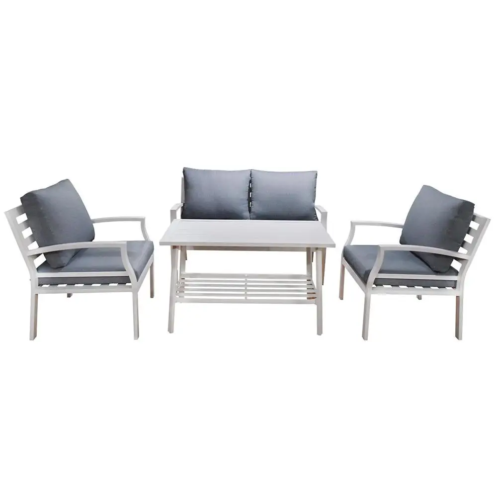 

4pcs Conversation Sofa Set Garden Aluminum Sofa Set Outdoor Morden Sofa