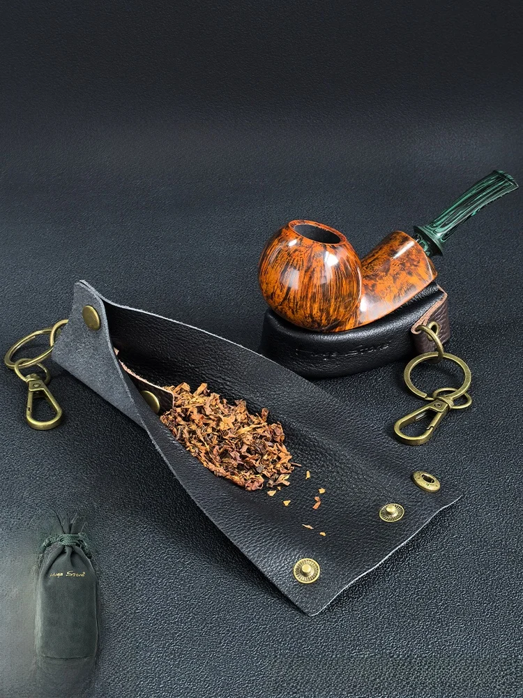 

Подставка для трубок и сигар из натуральной кожи, мужская, из кожи растительного дубления высшего слоя, аксессуары для сигарет