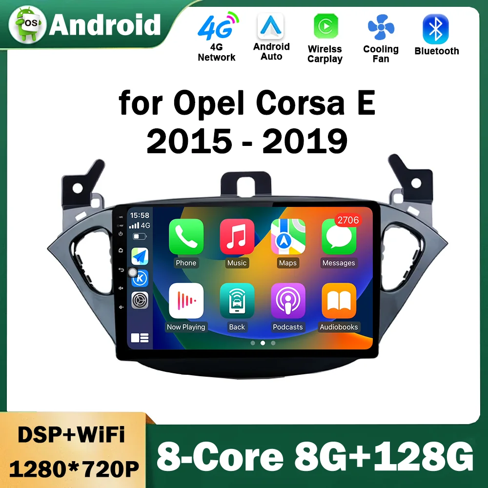 9 pollici per Opel Corsa E 2015 - 2019 Android OS Car Multimedia Radio Video Player Navigazione GPS Bluetooth Autoradio Strumenti Auto