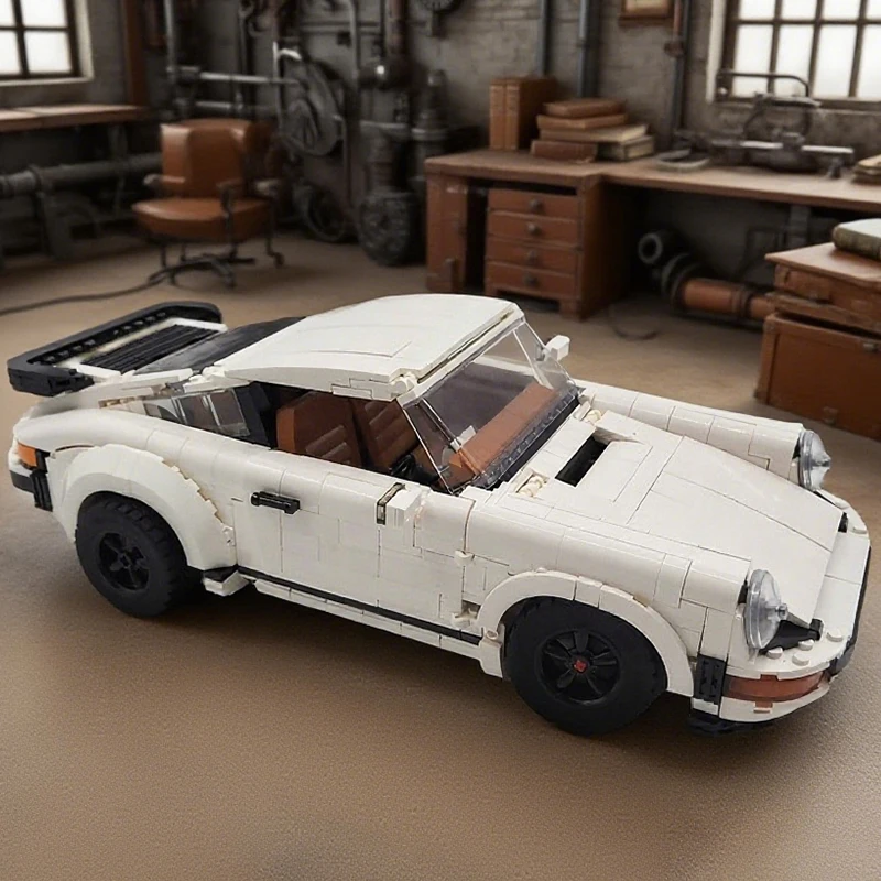 

Retro Car Model Building Blocks Set 2in1 Race Car Classic Toy for Teens Adults Gift Christmas Educational Creative