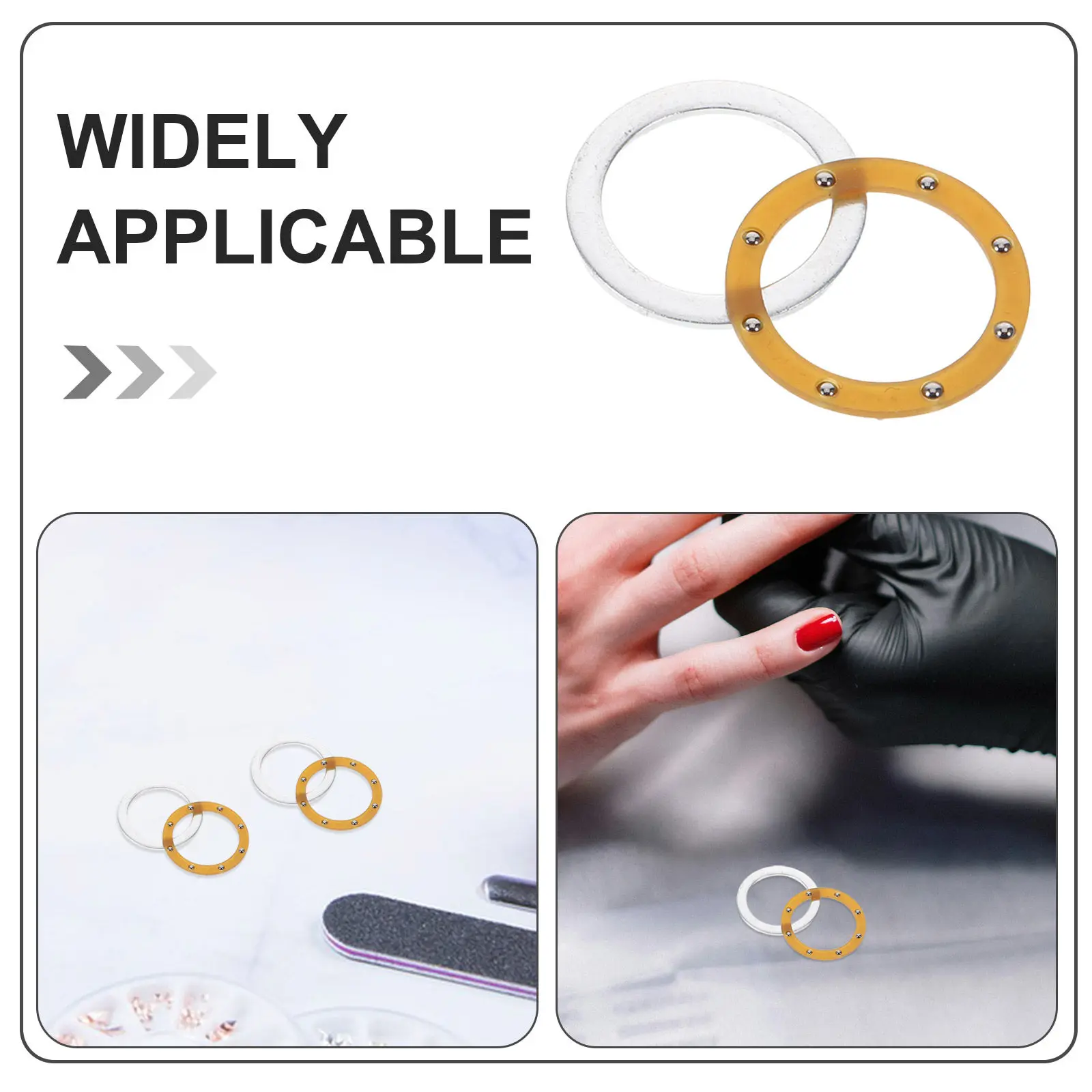 4세트 네일 드릴 핸드피스 부품 금속 와셔 가스켓 전동 네일 기계용 매니큐어 광택 교체 액세서리