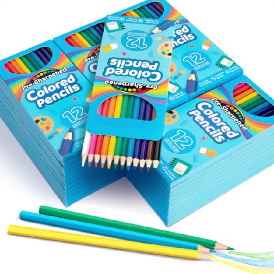 

432 Count Colored Pencils Bulk 36 Pack Colored Pencils for Presharpened Coloring Pencils in 12 Vibrant Colors Bulk School plies