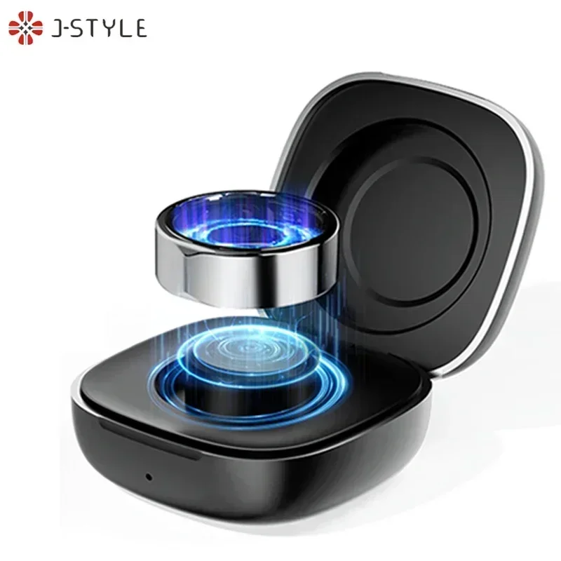 J-Style 2301A Wholesale Smart Health Ring Fashion Custom Black Android Smart Couple Ring 316 Stainless Steel