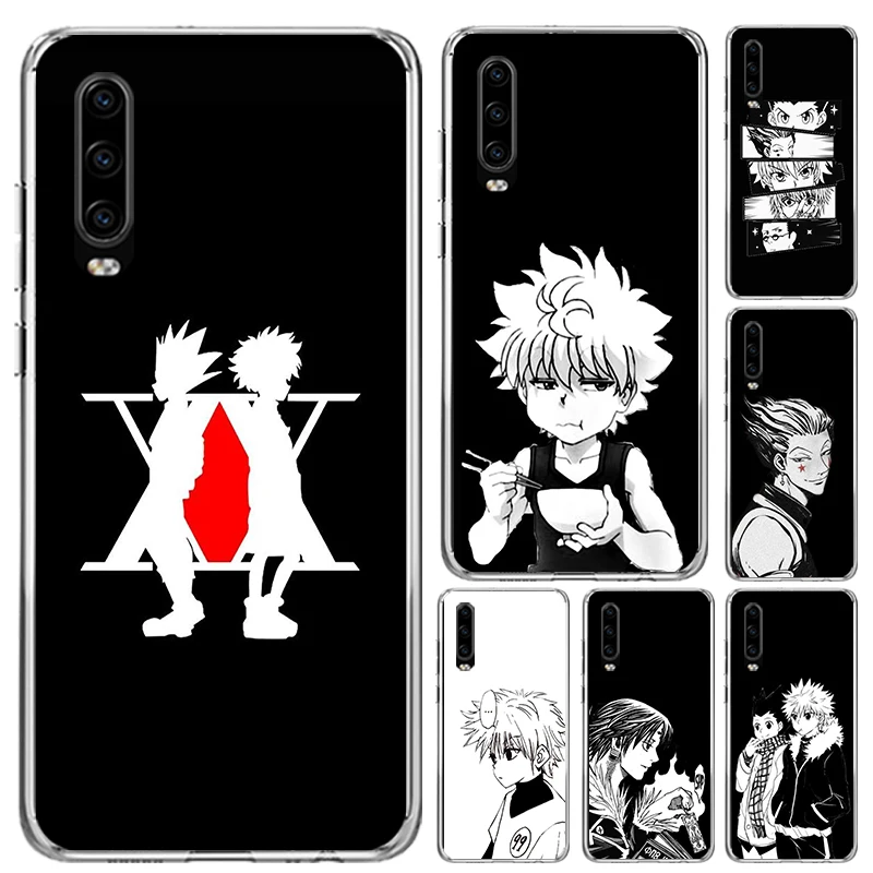 Black White Hunter HXH Phone Case for Huawei P40 P30 P20 P10 Pro Mate 20 10 Lite P Smart Z Y5 Y6 Y7 Y9S Soft Funda Print Shell