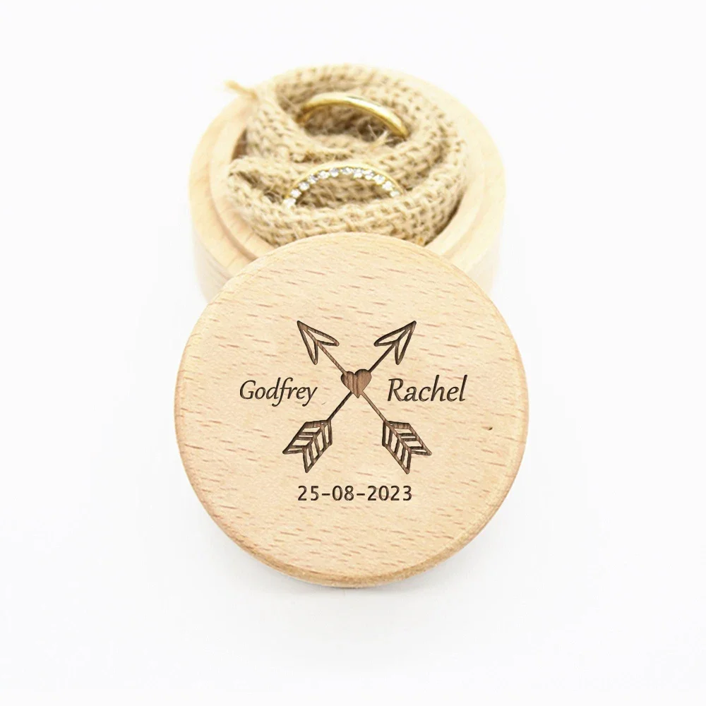Personalised Wedding Ring Box Custom Wood Ring Box Anniversary Gift Wedding Ring Keepsake Engraved Ring Bearer Boxes
