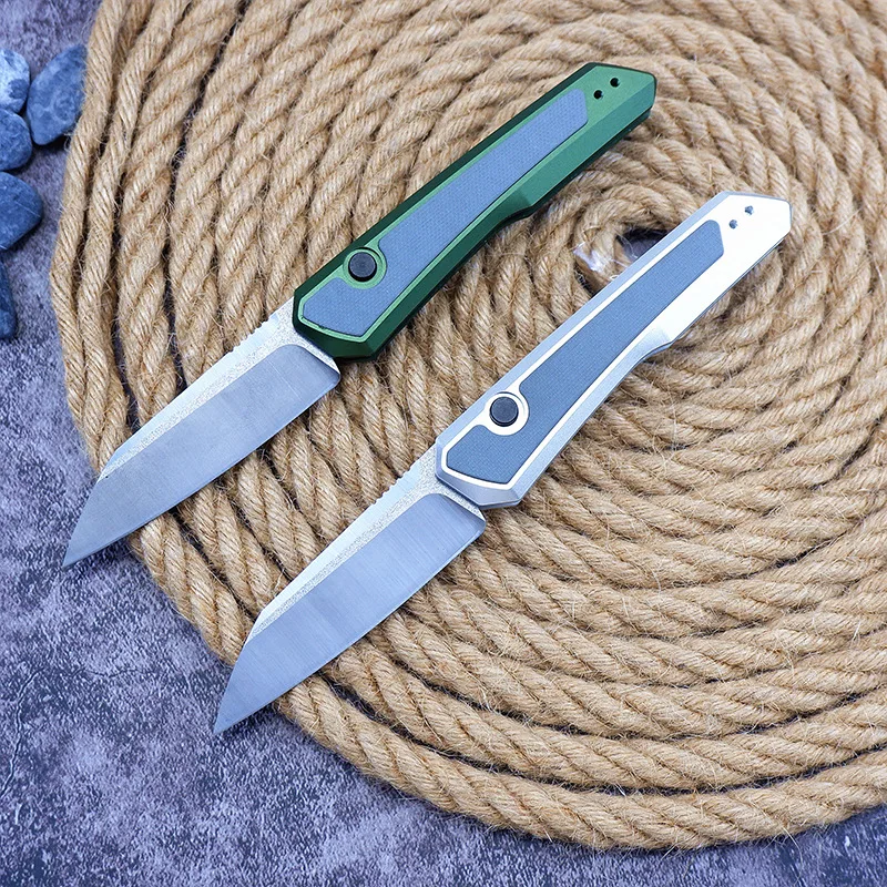 Coltello pieghevole, manico in materiale D2 in lega di alluminio, coltello da sopravvivenza per esterni portatile e alla moda, coltello portatile per esterni