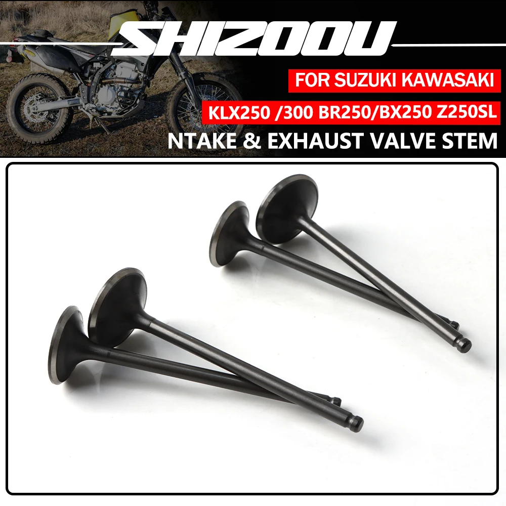 

Motorcycle Parts Intake & Exhaust Valve Stem Kit For SUZUKI Djebel DR250 DR-Z 250 BX250 NINJA 250SL KAWASAKI KLX250 KLX300