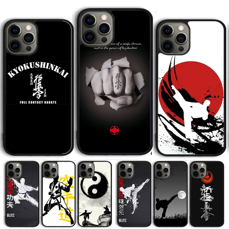 Oyama Kyokushin Karate taiji Phone Case For iPhone 14 15 16 13 12 Mini Max Cover For Apple 11 Pro Max 8 7 Plus SE2020