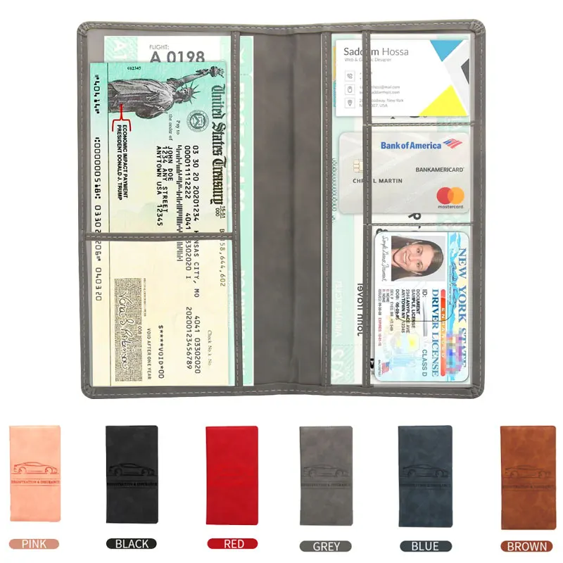 Pu Leather Ultra-thin Driver License Holder Driving License Case ID Bag DIY Cover for Car Driving Documents Folder Wallet Unisex