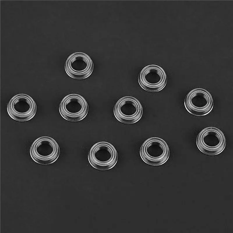 B84B-20Pcs Flanged Ball Bearings ID 6Mm OD 10Mm MF106ZZ Mini Size Stainless Steel U Type Groove Pulley Low Noise Precision