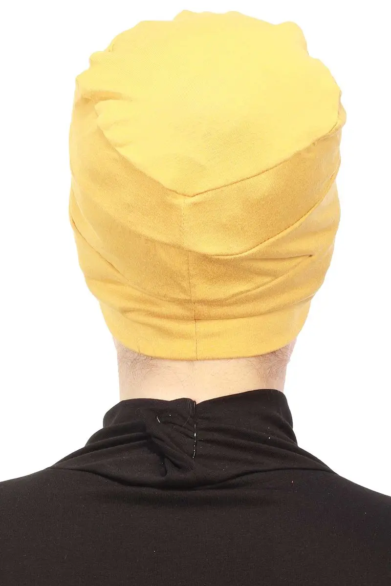 Baskenmütze Modell hijab Knochen senf