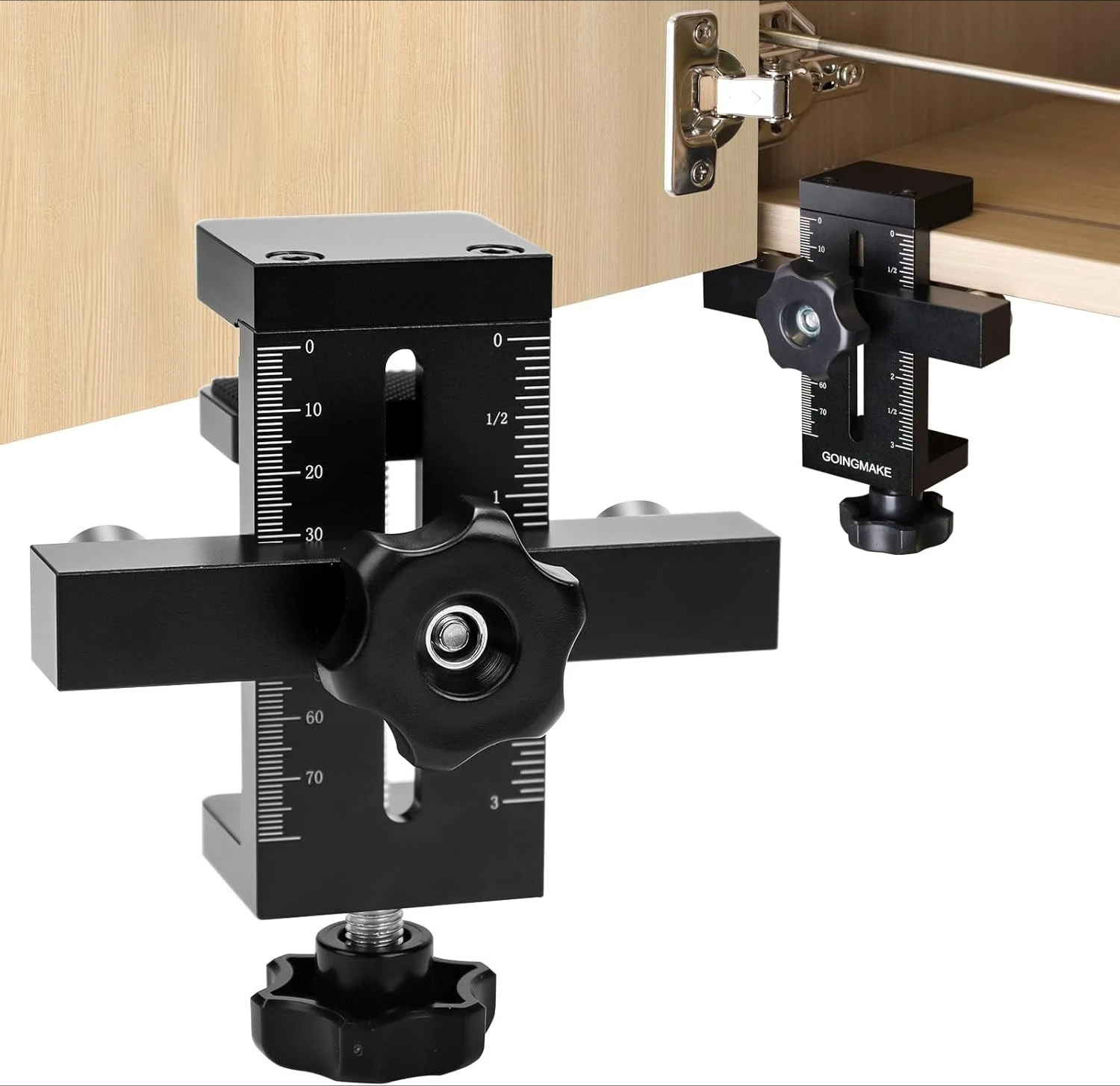 Cabinet Door Mounting Jig with Quick Edge Positioner Adjustable Cabinet Door Installation Positioner Cabinet Door Panel Jig