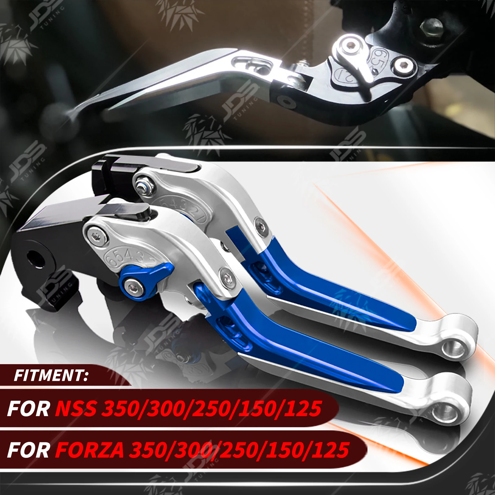 Para Honda NSS FORZA 350/300/250/125/150 2001-Este año Juego de Manetas Freno y Embrague Abatible Extensible Regulables Maneta Leva Freno Embrague