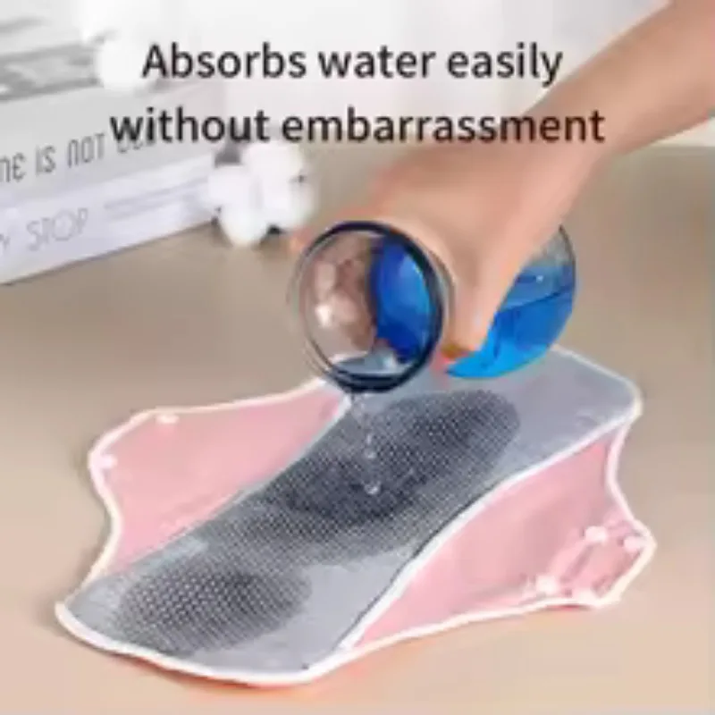 1Pcs Leak Proof Diapers For Elderly People Cotton Graphene Reusable Washable Button Waterproof Function Women's Menstrual Pad