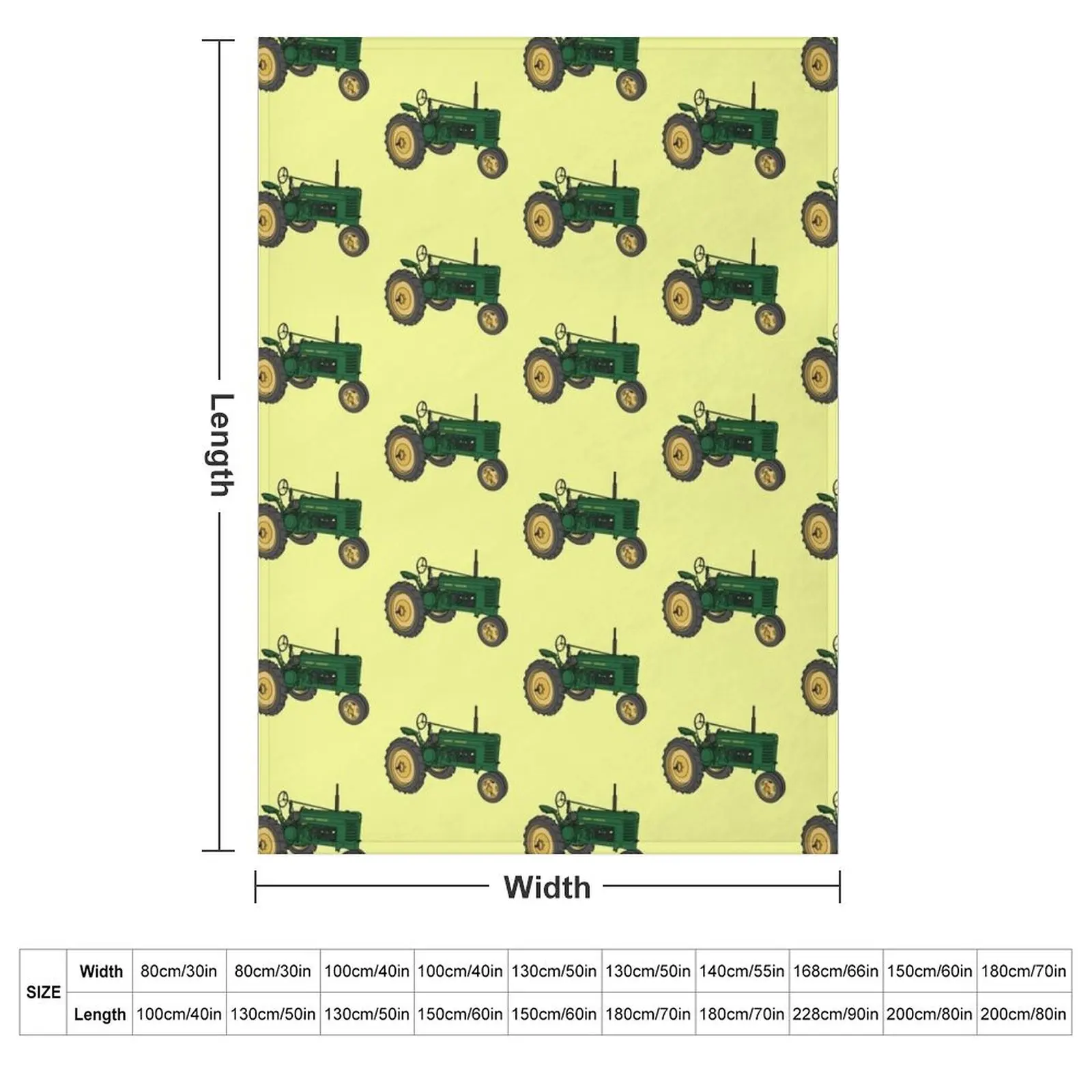 John Deere Styled Tractor H Throw Blanket Hair Luxury St bed plaid Loose Blankets