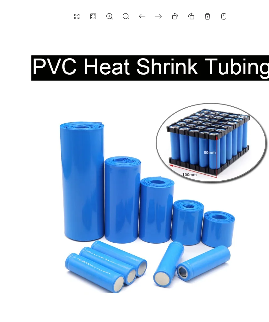 1M Width 17mm~ 300mm 18650 Lip Battery PVC Heat Shrink Tube Pack Dia 11 - 190mm Insulated Film Wrap lithium Case Cable Sleeve