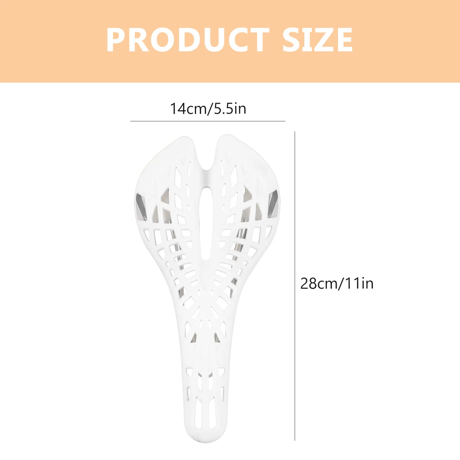 Saddle Plastic Bike Seat Cushion Breathable Spider Web Pattern Enhanced Comfort Shock Absorbing Stable Fixation for Mountain
