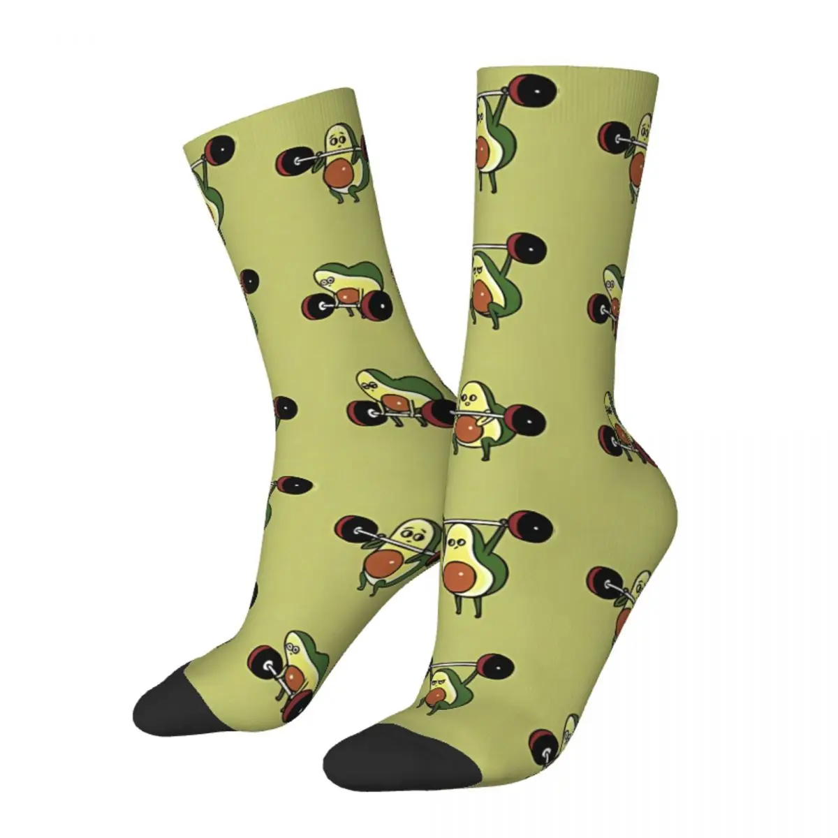 Lifting Fruit Avocado Kawaii Socks Travel Cartoon Pattern Socks