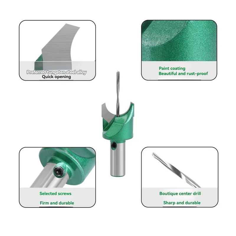 

High Quality-Shank Bead Drill Bits Router Bit Carbide Cutters Woodworking Milling Cutter For Wood Bit Face Mill End Mill 10Mmx16