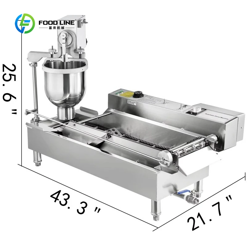 Customized Commercial Automatic Donut Making Machine 2 Rows Auto Doughnut Maker With 3 Sizes Moulds Auto Donut Maker