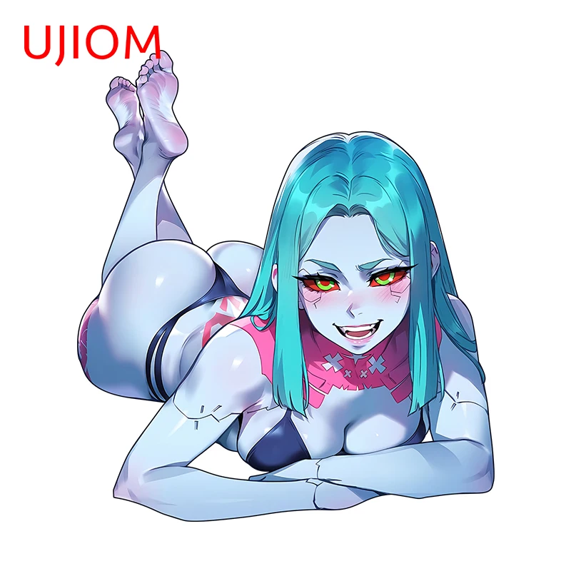 UJIOM Sexy Waifu Wall Sticker Prone Posture Rebecca Artistic Enchanting Amusing Picture Decal Suitable For Smooth Surfaces