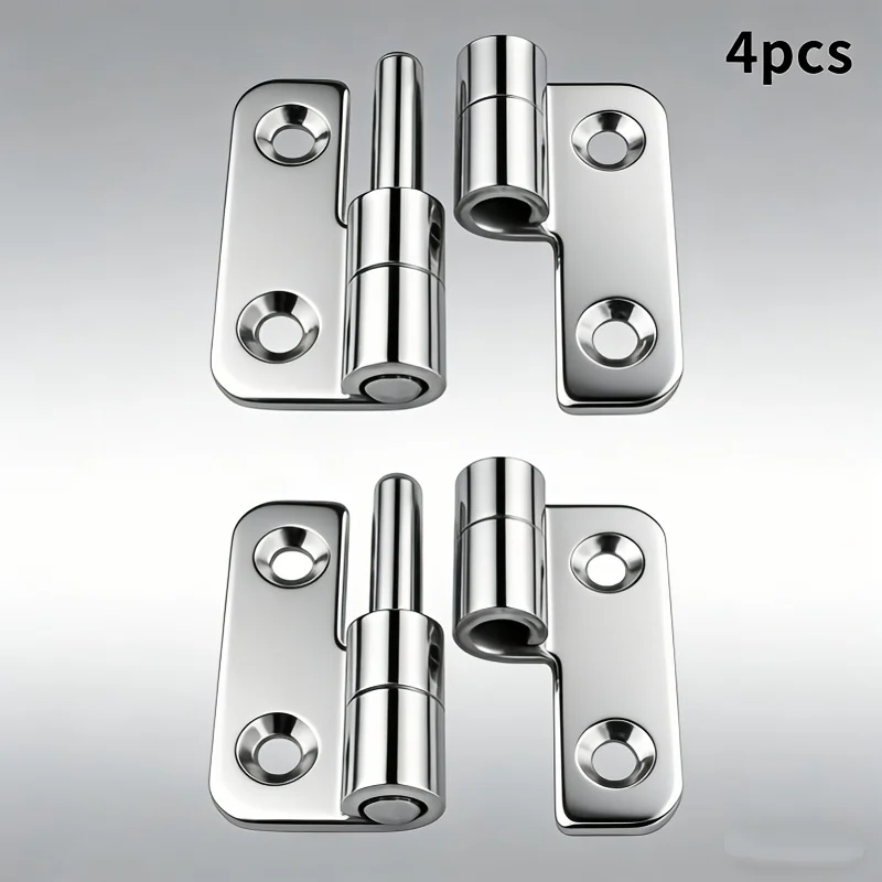 4pcs Detachable Hinges Stainless Steel Left-hand Sliding Joint Design for Aluminum Doors Bathroom Door Bathroom Removable Hinge