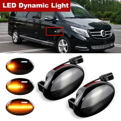 2 pz fumé Dynamic LED indicatori di direzione indicatori di direzione laterali lampada per Mercedes-Benz Vito W639 2003-2014 Vito W447 2015 2016-2021 2022