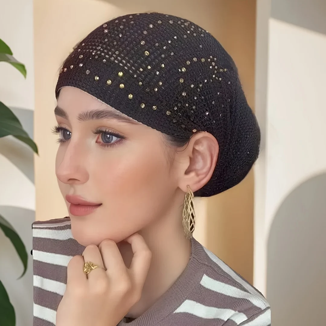 Gorro para el pelo de Color sólido para mujer, pañuelo clásico para la cabeza, diadema de diseño elegante, sombreros de mujer, regalo de Navidad, 1 ud.