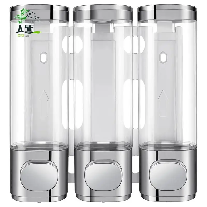 

A05E-3-в-1 Настенный диспенсер и органайзер для душевых насосов для ванной комнаты — можно использовать для шампуня, кондиционера, прочный B