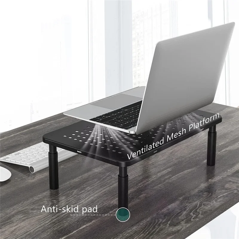 

New For Desktop Monitor Stand Riser For Desk–3 Height Adjustable Pc Computer Laptop Tv Monitor Stand