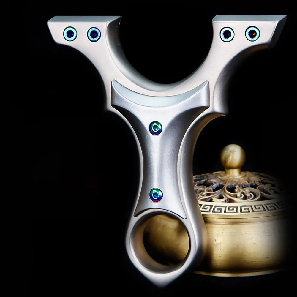 

High-quality Super-hard Stainless Steel Metal Slingshot Competition-specific High-power Sling Hunting Shooting OTT Slingshot