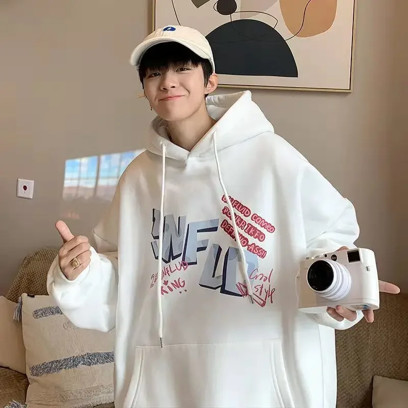 Black Male Clothes Manga Anime Hooded Sweatshirt for Men Graphic New Rock Off White Hoodies Winter in Novelty and High Quality S