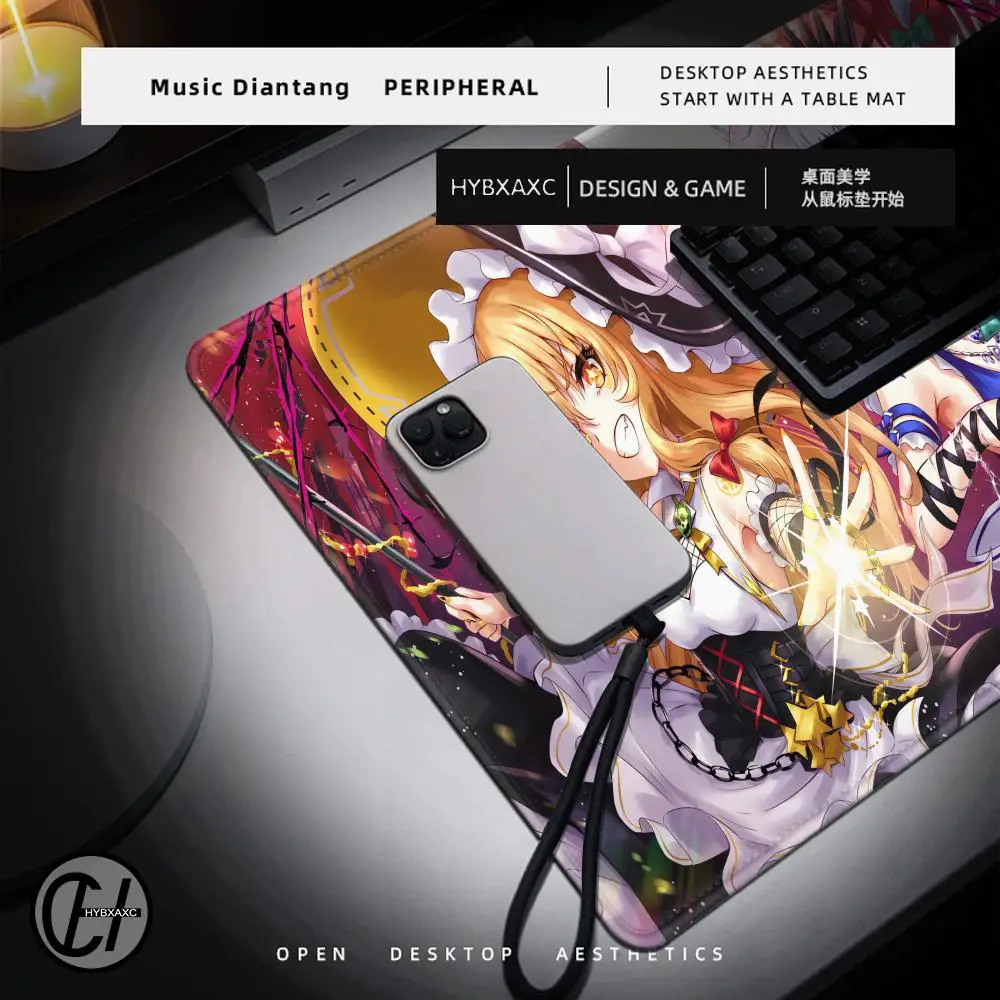 Touhou Project Mouse Pad Game Laptop Playmat Extra Large Anime Girl Izayoi Sakuya Kirisame Marisa Mousepad PC Gaming Accessories