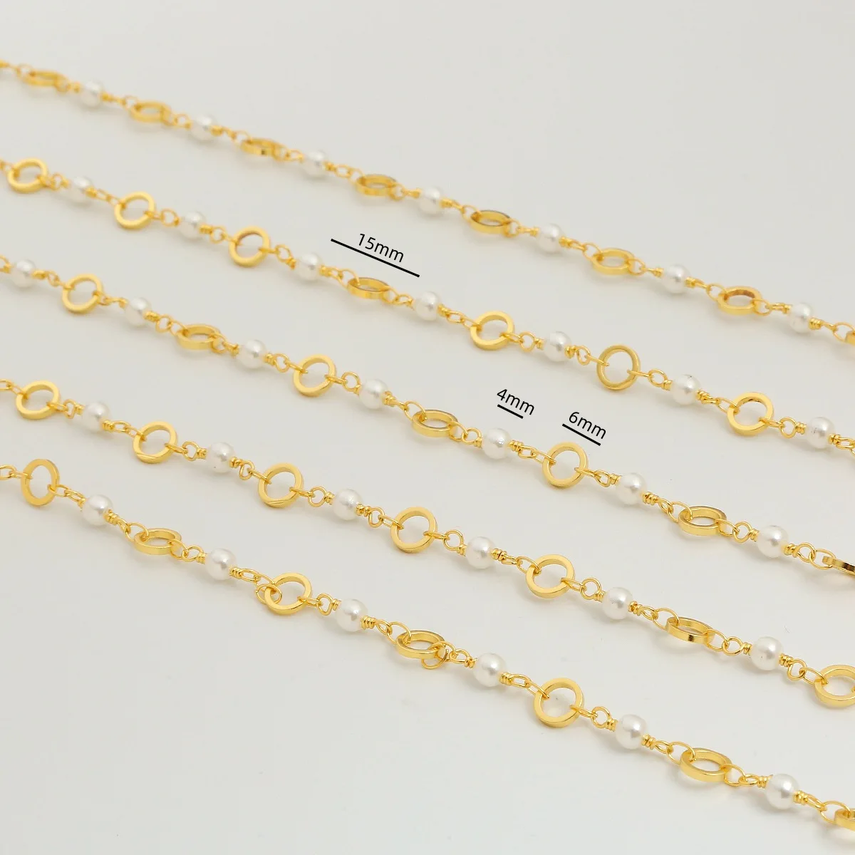 WT-RBC233 nuovo arrivo stile classico perla artificiale e ottone oro 18 carati collana fai da te o accessori gioielli braccialetto