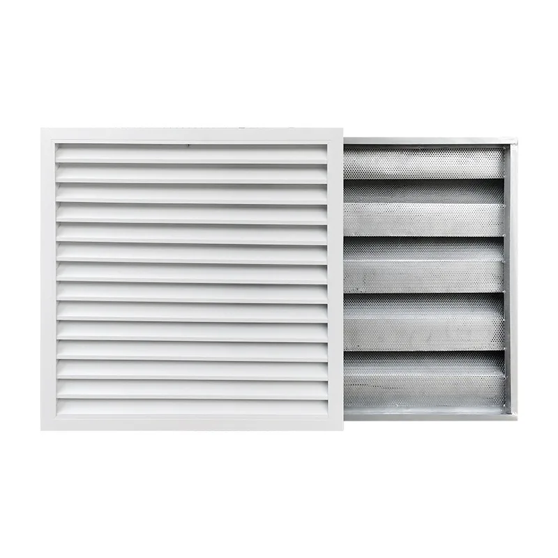 Modern Square Aluminum Alloy HVAC System Ceiling Grille Diffuser Remotely Controllable Electric Louver Air Vent Outdoor Basement