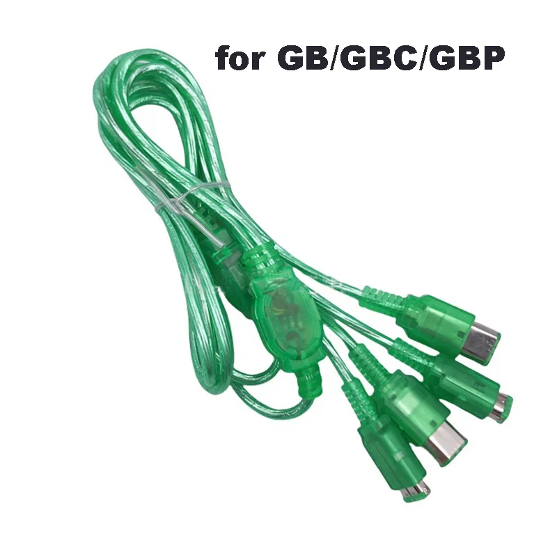 1.5m conectar cabo divisor para nintendo gameboy gbc gbp gb game console 4 jogadores gamer link cabo verde transparente estender fio