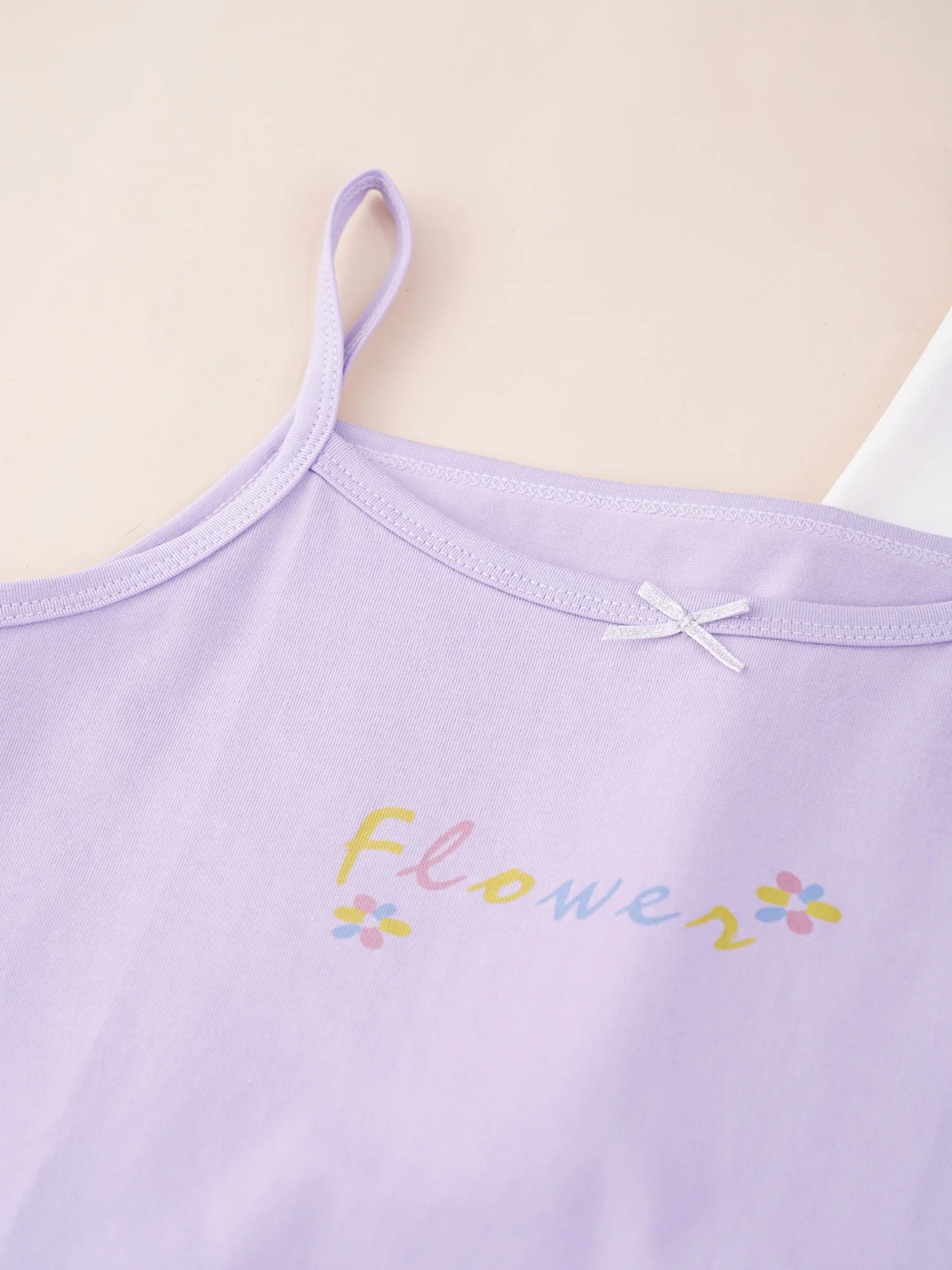 Kids Girls Crop Tank Tops Cute Bow Camisole Spaghetti Straps Breathable Cotton Vest Underwear Gymnastics Costume Tee Blouse Top