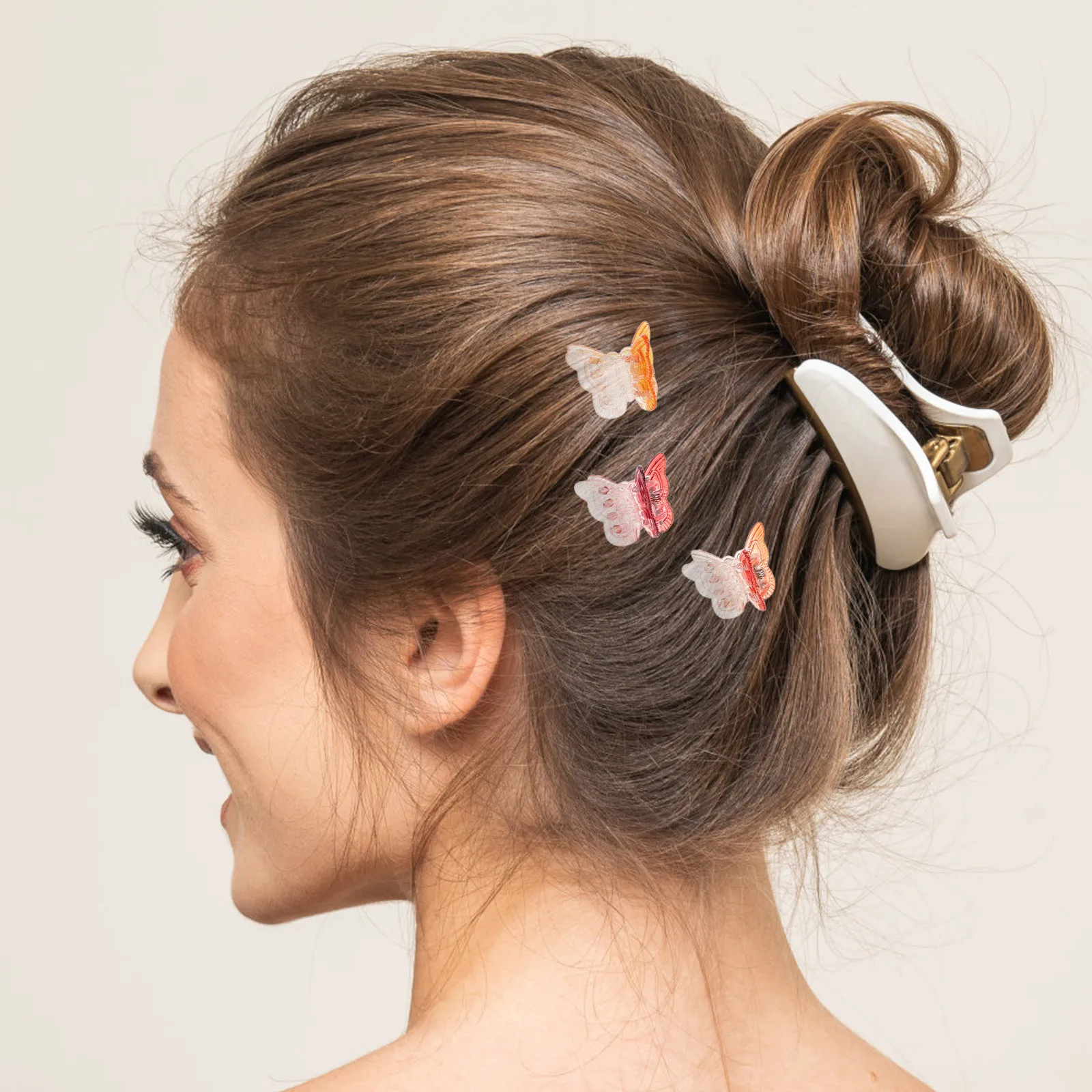 

50Pcs Butterfly Hair Clips Mini Small Colorful Plastic Clips Cute Accessories for Women Braiding Hair Accessories Everyday