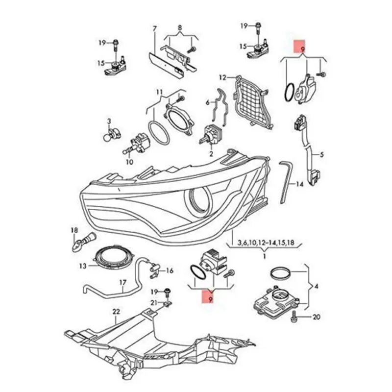 Leading-4PCS 8X0998475 Car Front LED Headlight Module For A1 S1 8X1 8XK 2011-2014 Daytime Running Light Source 8X0 998 475
