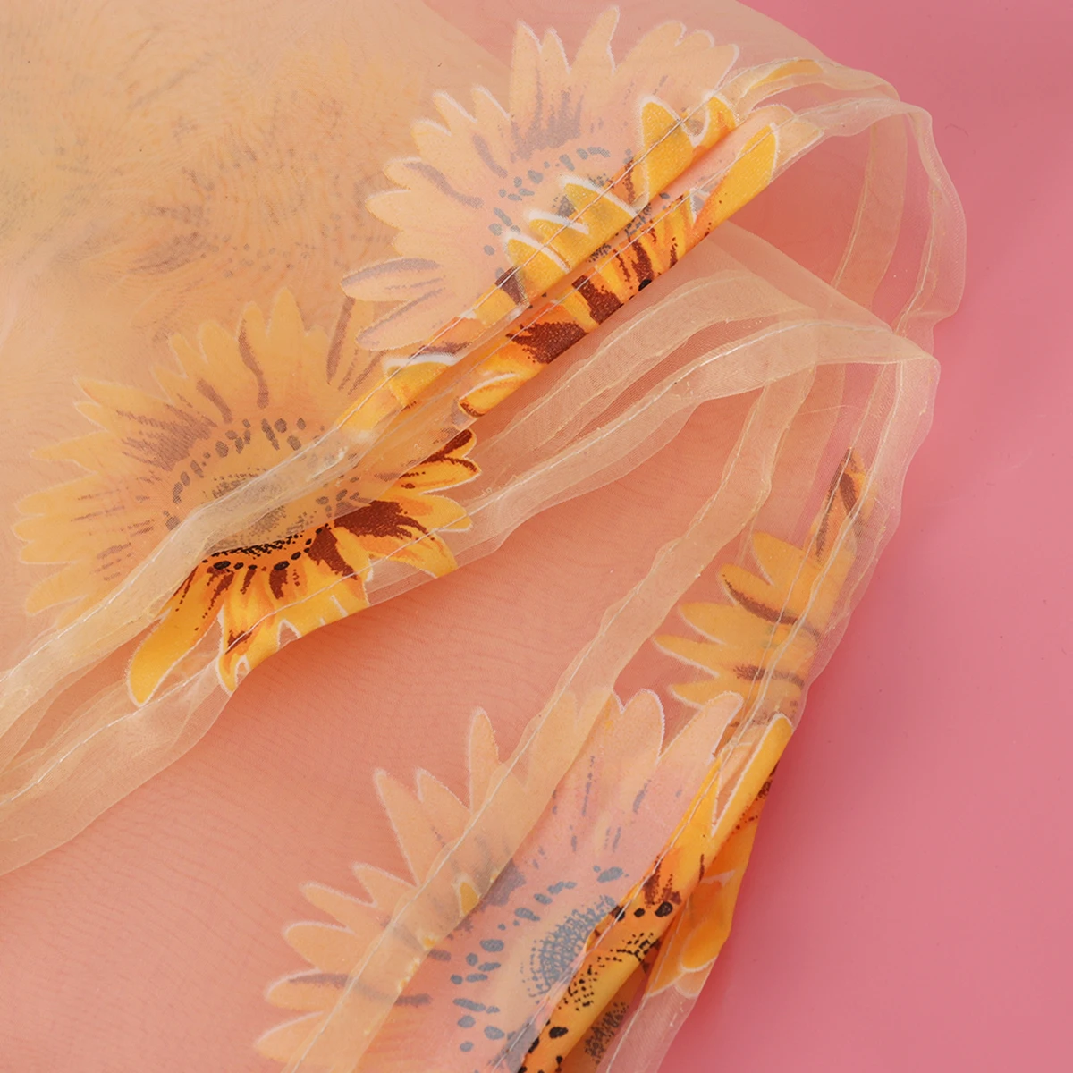 نافذة شفافة عباد الشمس المطبوعة الفوال الستار البرتقالي 200x100 سنتيمتر غرفة نوم غرفة المعيشة نافذة الستائر الخصوصية