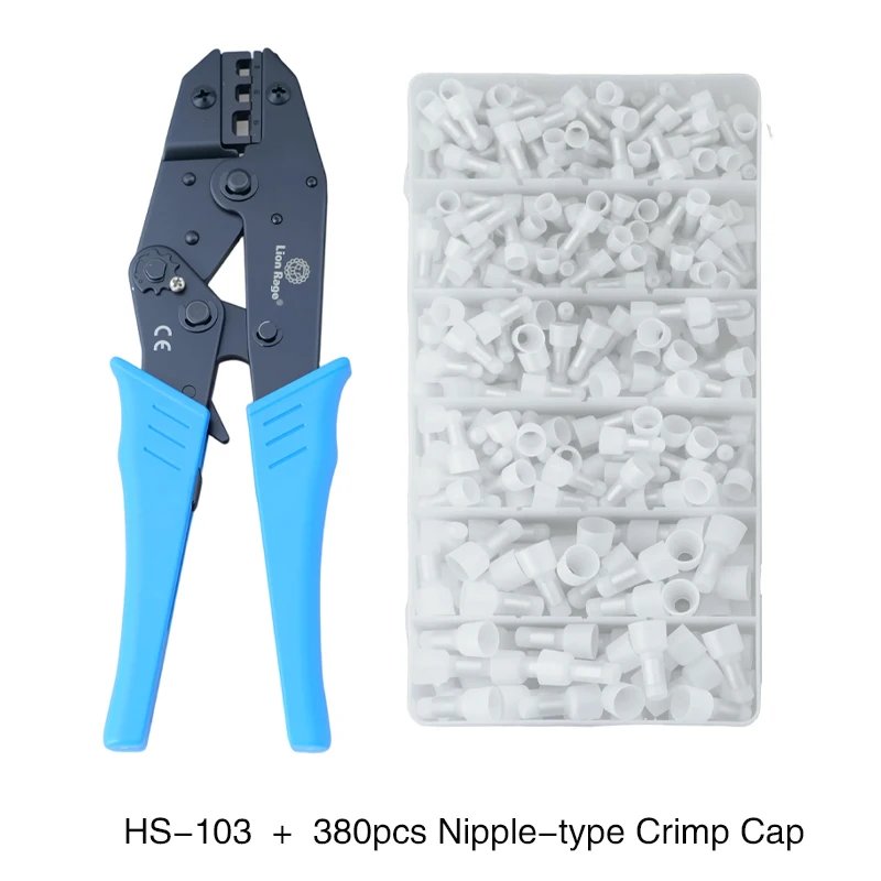 HS-103 Nippel-Crimpzange mit Anschlüssen – 1,0–6,0 mm2 Kit, 2025, neues CE-Ratschen-Werkzeugset für die Automobilelektrik – Detail 8