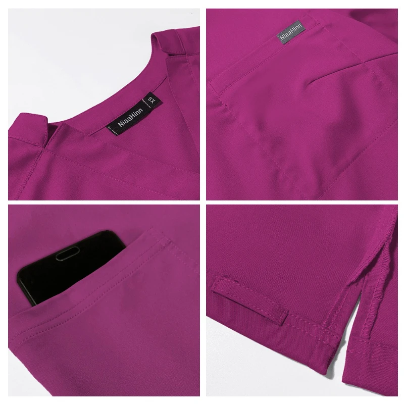 Uniformes de médecin et d'infirmière multicolores de haute qualité, vêtements lavables pour hommes et femmes, vêtements médicaux et de salon de beauté