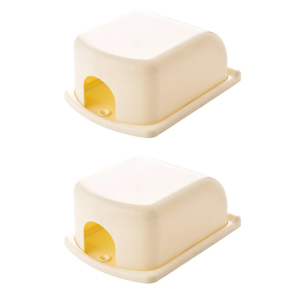 2 pçs seguro soquete cobre abs chama-retardador capas protetoras anti-choque elétrico protetor de tomada de parede casa capa decorativa