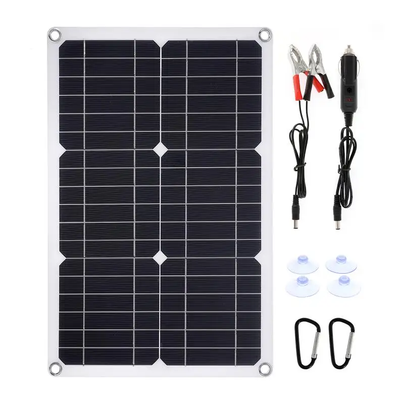 Professional 200W 12V Solar Panel Kit Dual USB Port Off Grid Monocrystalline Module Battery Supply+60A Solar Charge Controller