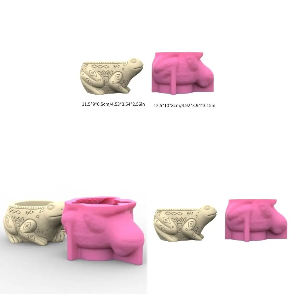 Resin Vase Molds Flower Vase Molds Jewelry Jar Molds Frogs Ornament Moulds Hand-Making Supplies for Flowerpot Vase