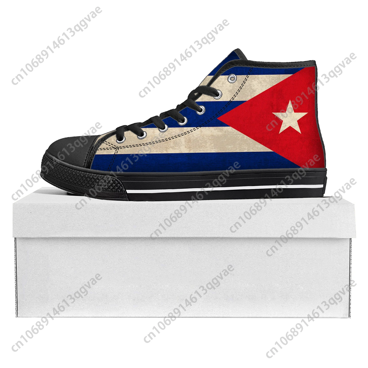 Cuban Flag High Top High Quality Sneakers Mens Womens Teenager Canvas Sneaker Cuba Casual Couple Shoes Custom Shoe