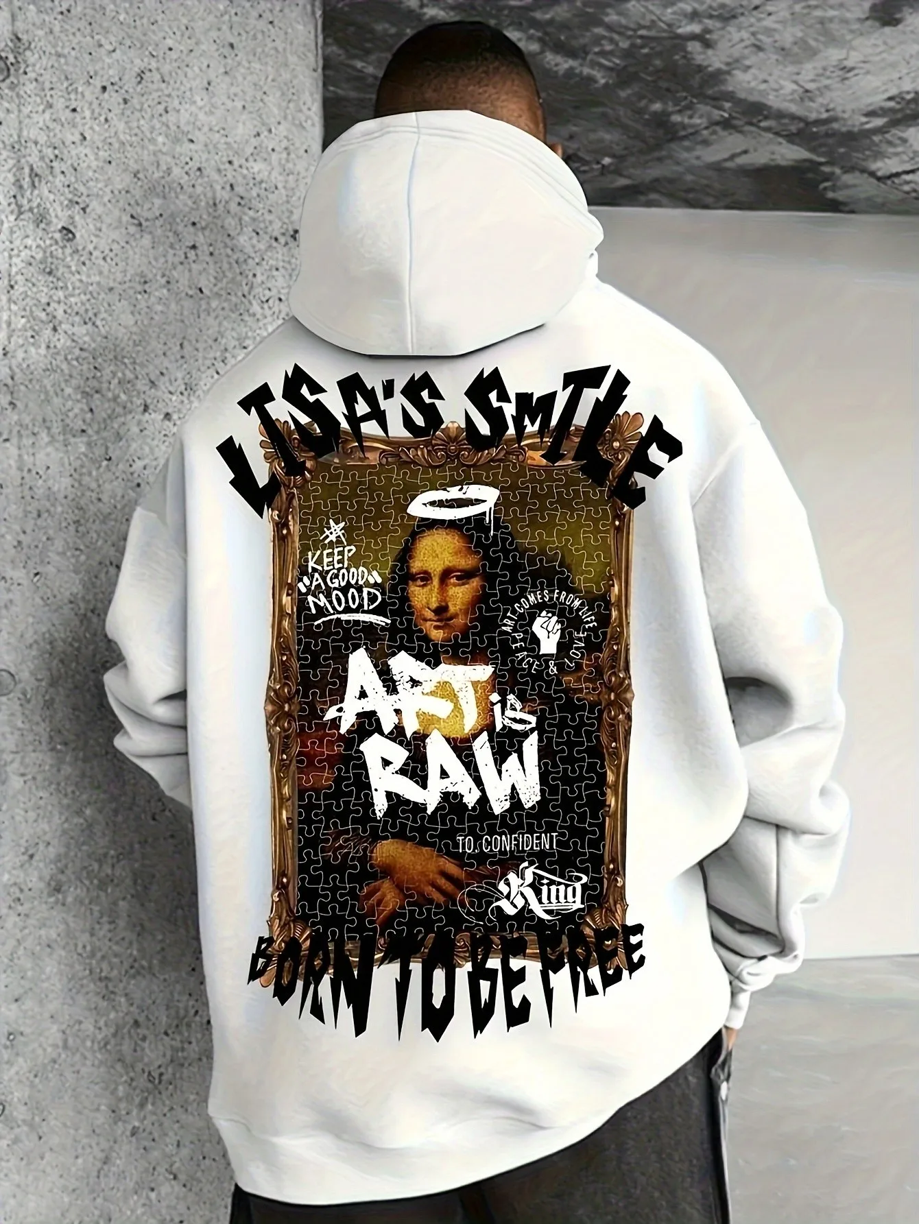 2026 Autumn/Winter New Style Street Casual Simple Fashion Comfortable 3D Pattern Printed Men's Hooded Sweatshirt