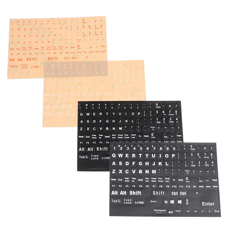 Inggris penuh Keyboard buram transparan stiker Keyboard Notebook komputer