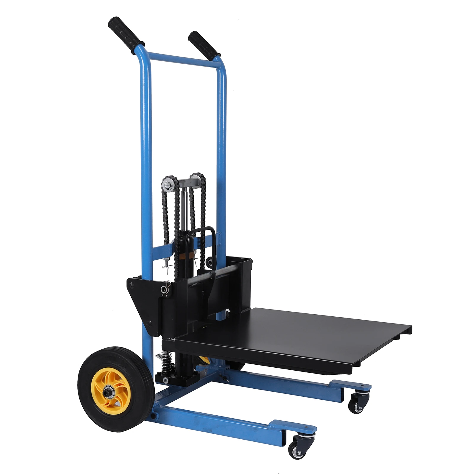 

Тележка-штабелер с поворотными колесами, универсальные колеса, ручной вилочный погрузчик для гаражей и складов