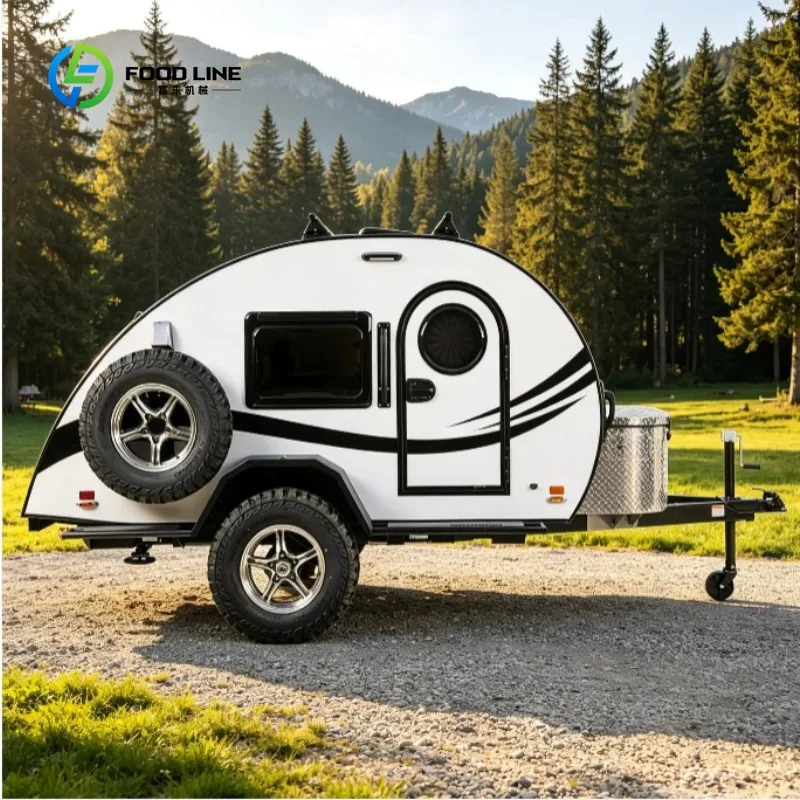 Customized Small Teardrop Camper Trailer Lightweight Mini Off Road Teardrop Camper Trailer for Sale Low Cost Caravan